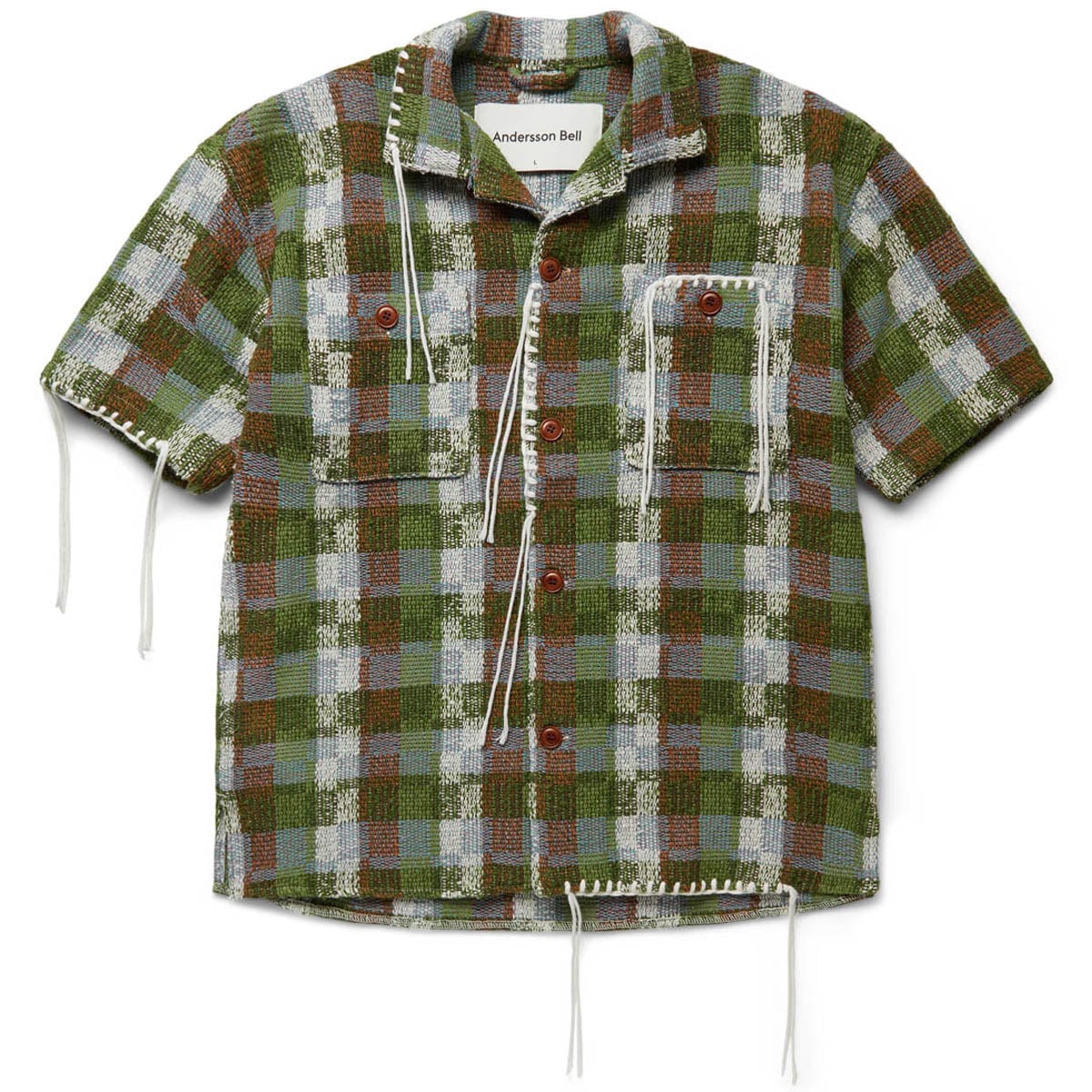 Andersson Bell Shirts KENLEY CHECK OPEN COLLAR SHIRT