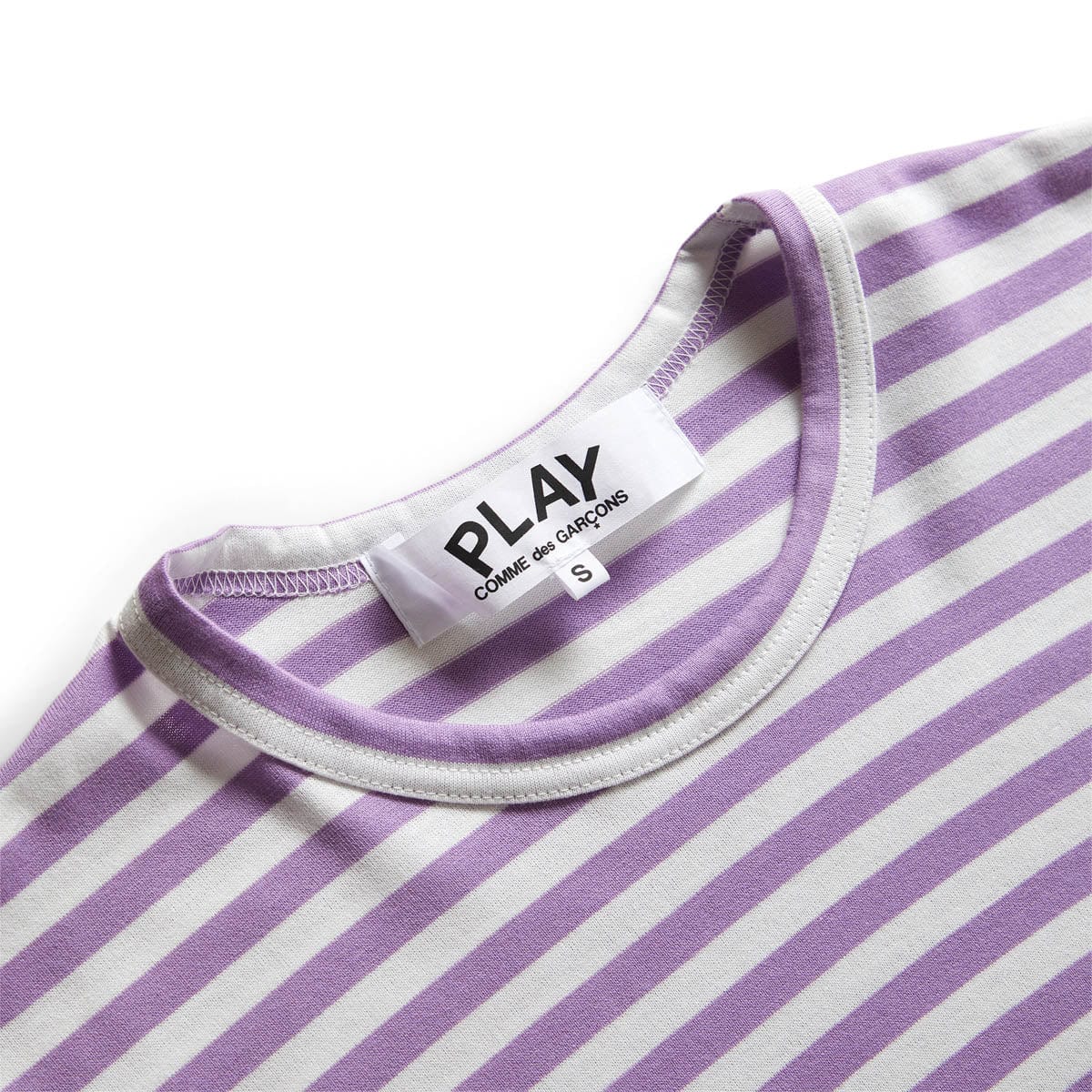 Comme des Garçons PLAY T-Shirts STRIPED WHITE SLEEVE T-SHIRT