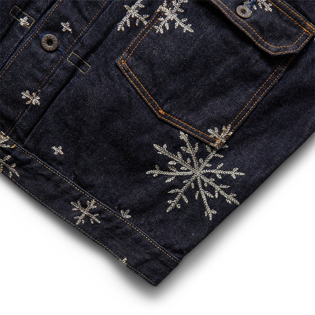 Kapital Outerwear 14OZ DENIM SNOW EMBROIDERY 1ST JKT