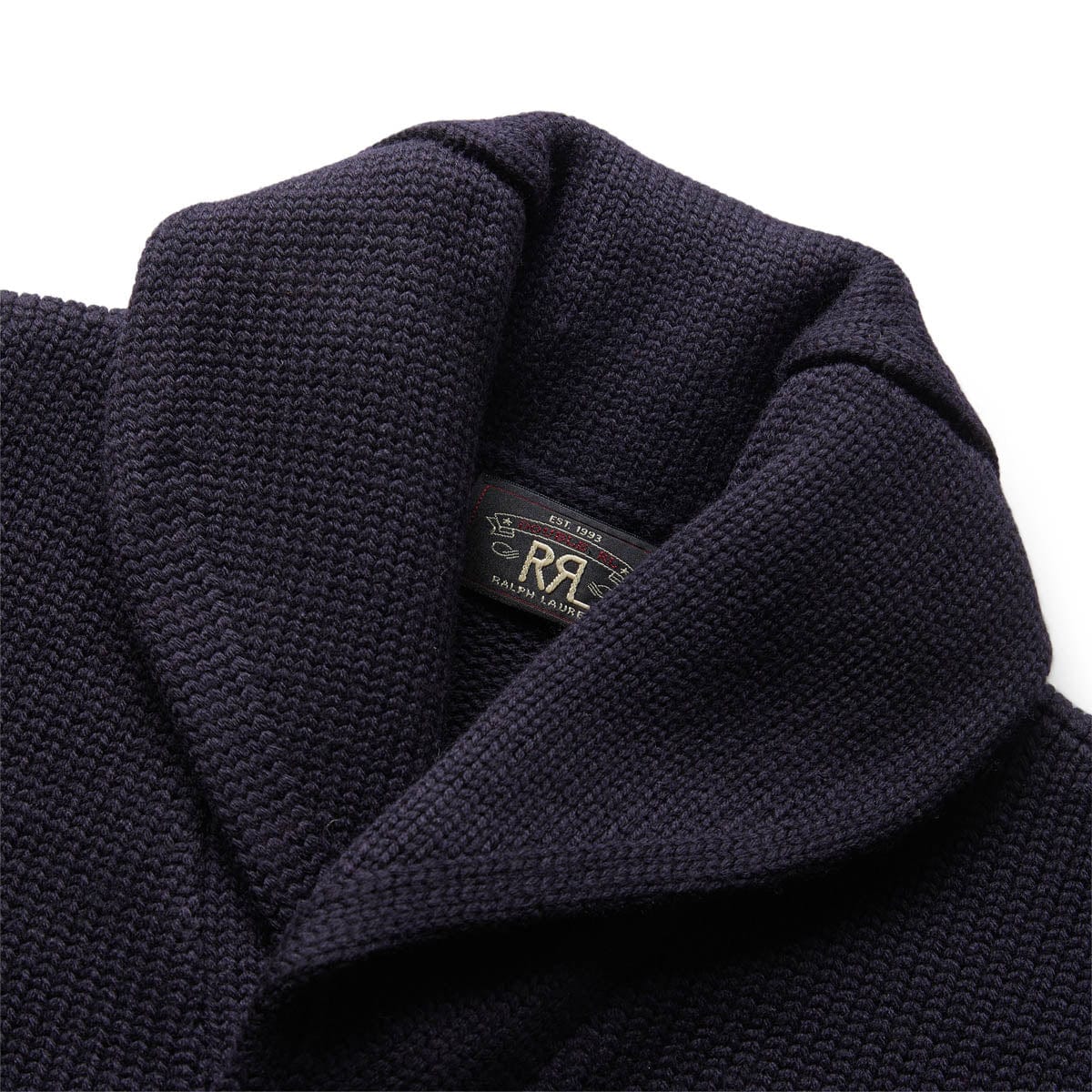 RRL Knitwear WOOL 3-GUAGE SHAWL SWEATER